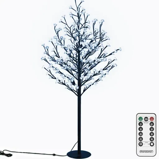 Cherry blossom tree with 200 LEDs, 220 cm for indoor/outdoor use