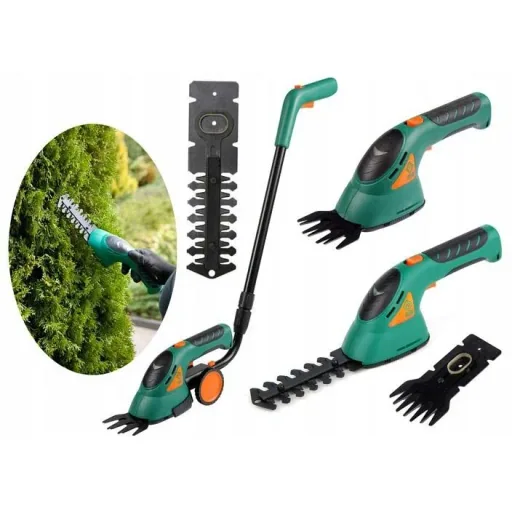 Accu grass and shrub shears with handle and wheels - 85 cm - Includes battery and charger