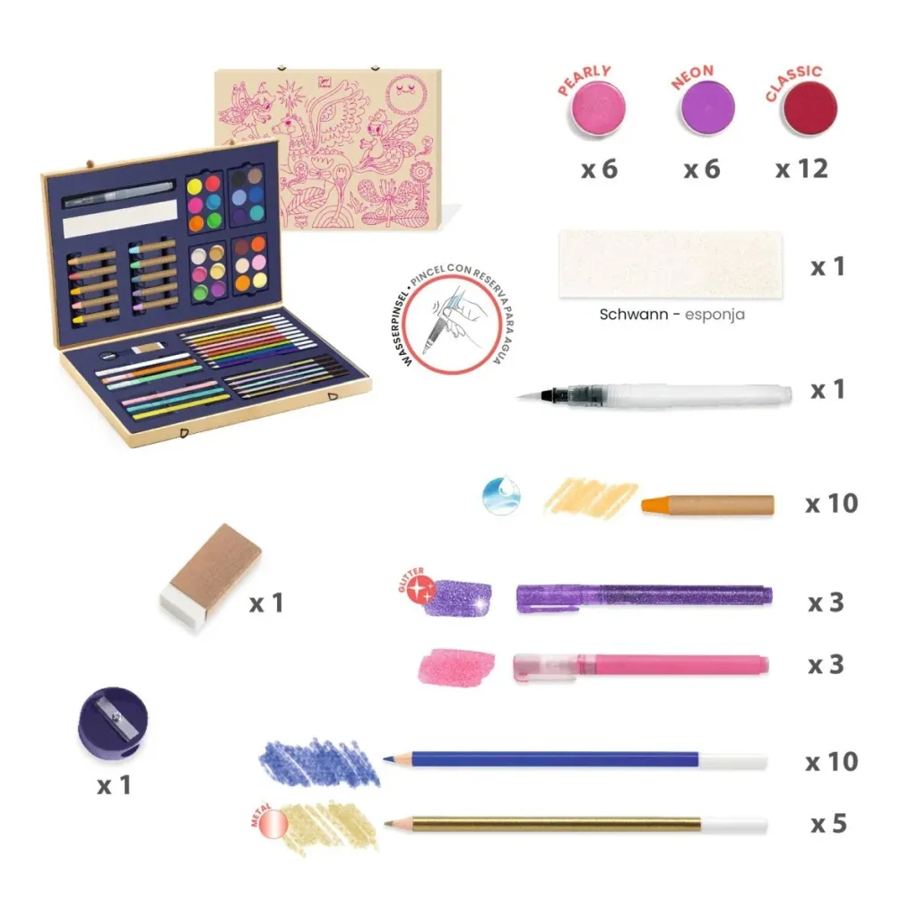 Djeco grote glitterverfdoos