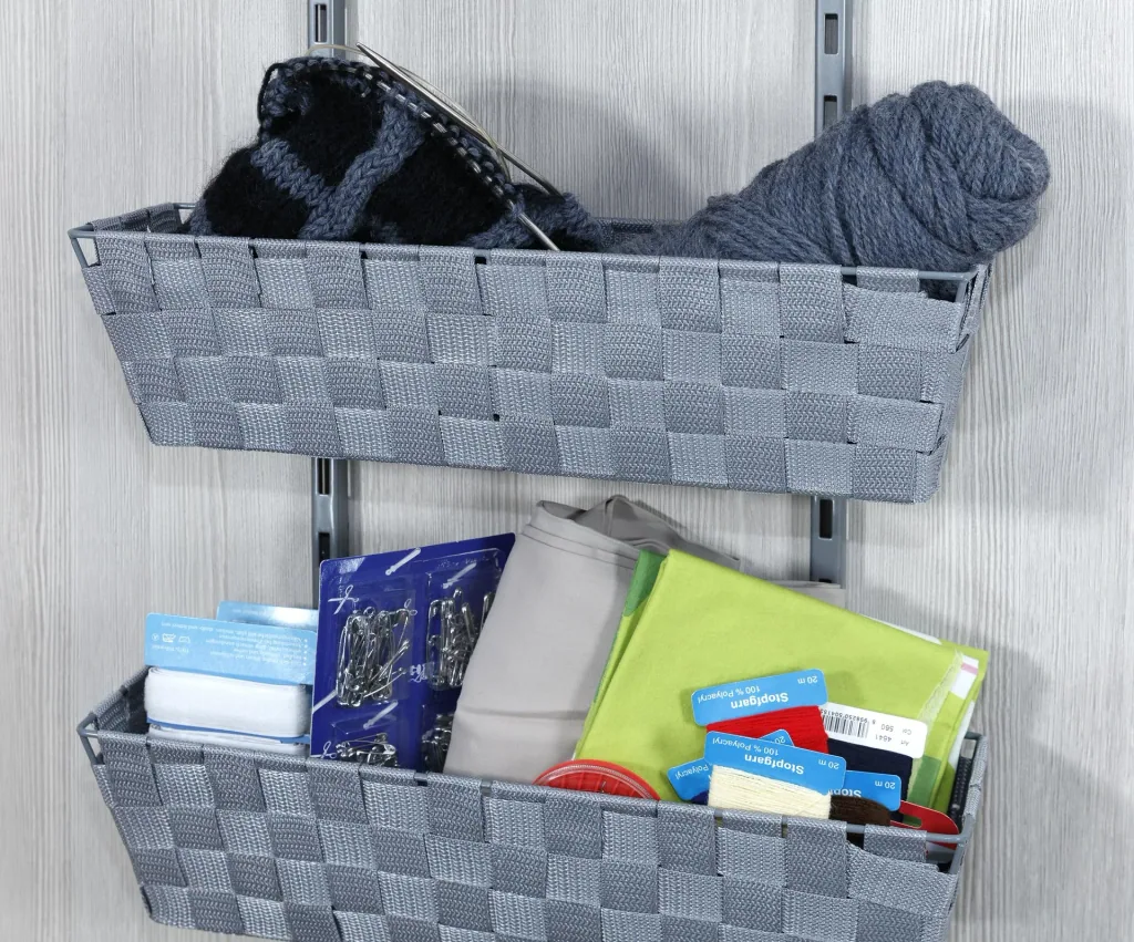 Door shelf "Adria", 5 levels, grey