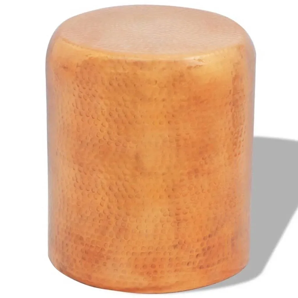 Stool / side table hammered aluminum bronze / copper color