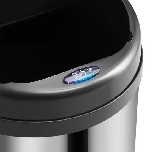 Automatic stainless steel trash can with sensor - 56 L - Silver