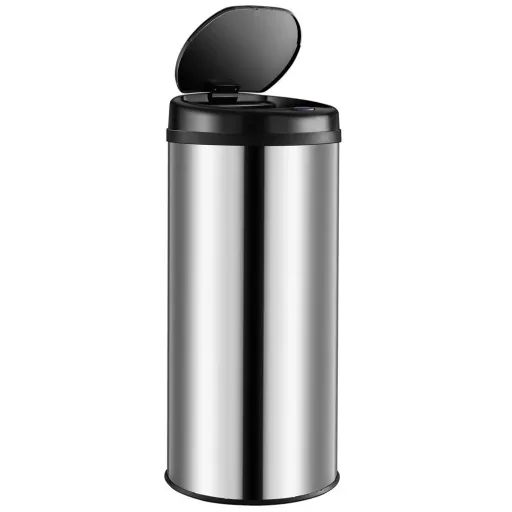Automatic stainless steel trash can with sensor - 56 L - Silver