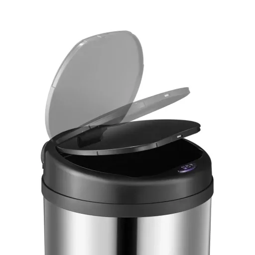 Automatic stainless steel trash can with sensor - 56 L - Silver