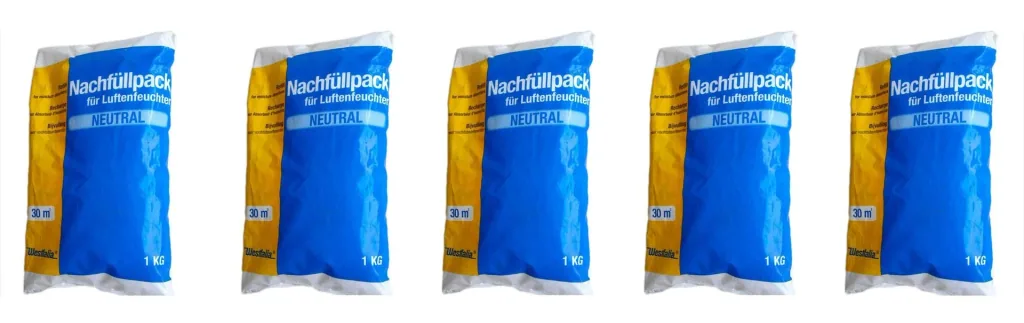 Refill packs for dehumidifiers, 5 pieces