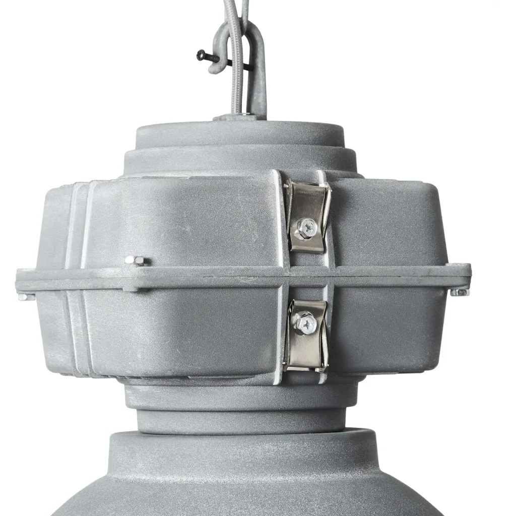 2x hanging lamp Anouk XL with grid 93680/70 concrete 48cm incl. 2x warm lamps