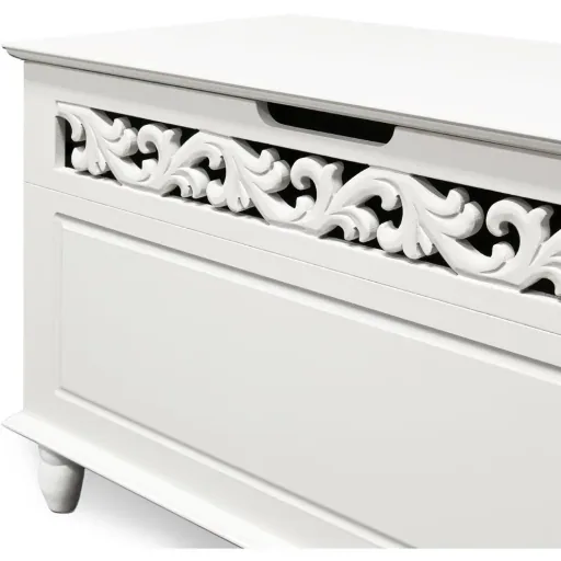 Wood storage box with hinged lid - 80 x 40 x 48cm - max. 100 kg