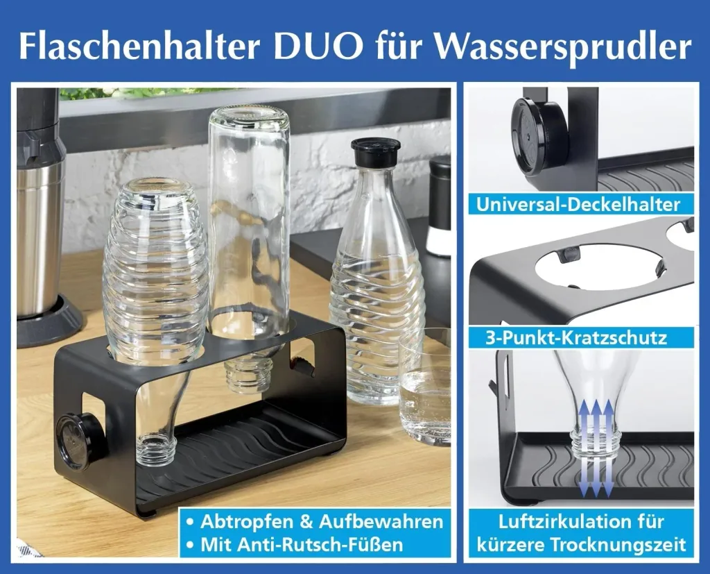 Bottle holder DUO for soda makers