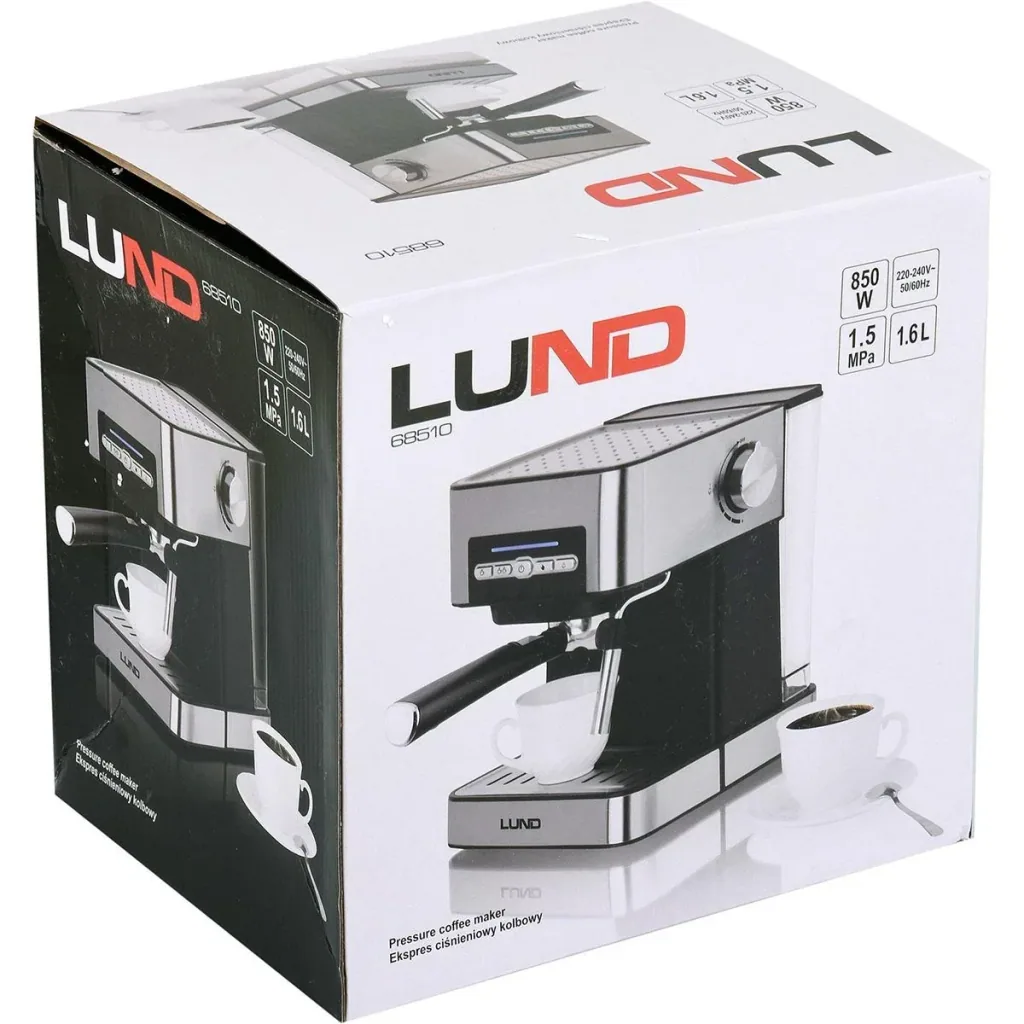 Piston machine with frother - 850W - 1.6 L - stainless steel
