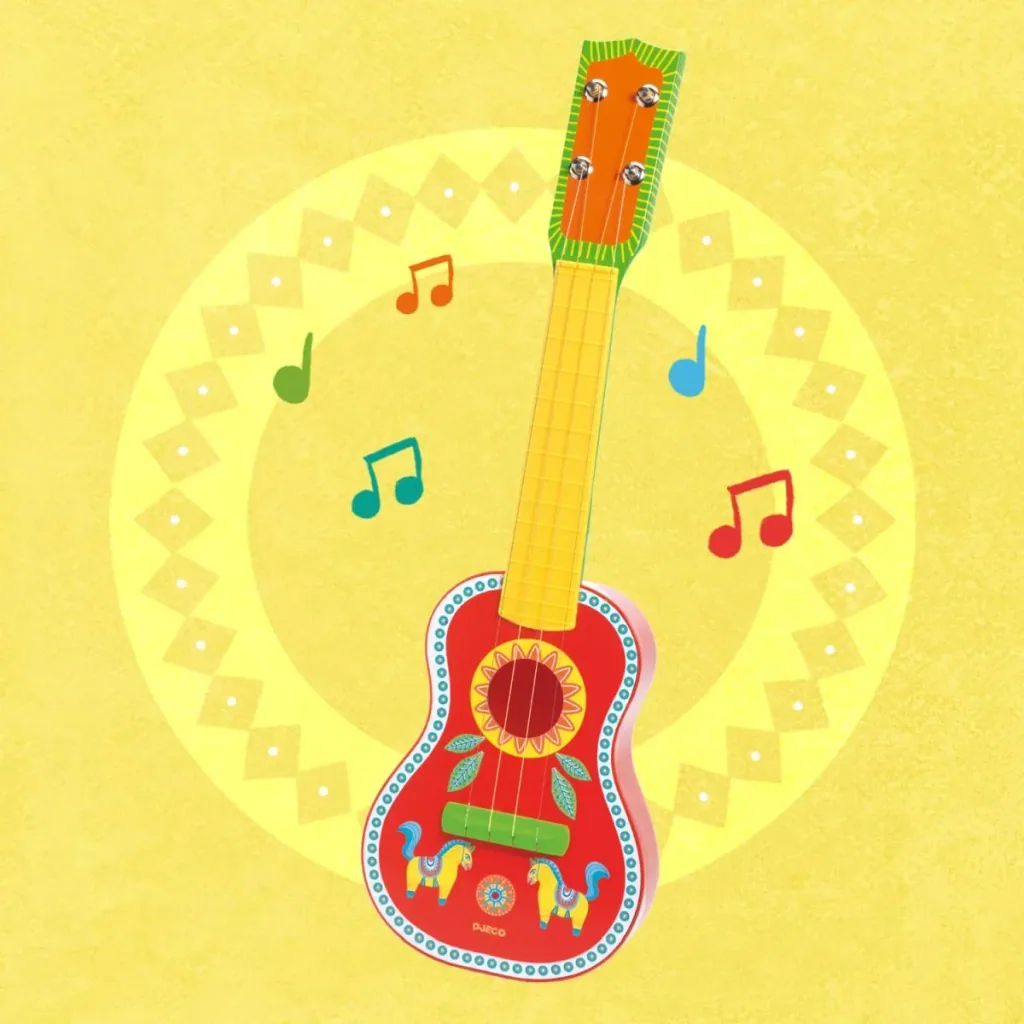 Djeco Ukulele Animambo – muziekspeelgoed, speelgoedinstrument