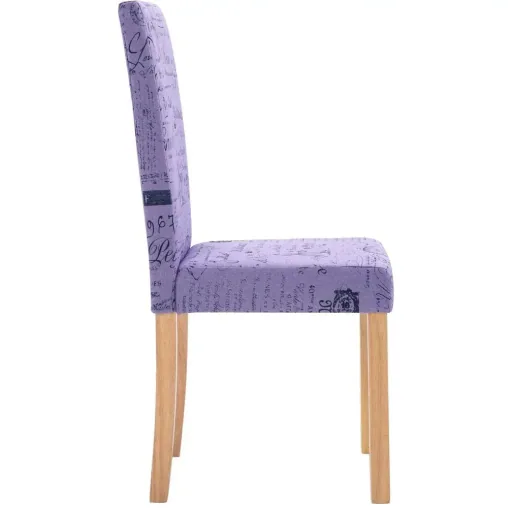 Dining room chairs 2 in fabric purple
