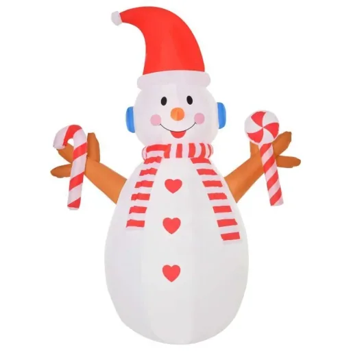 2.4 m inflatable snowman with rotating lighting Christmas decoration