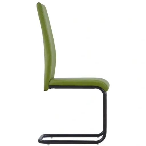 Dining room chairs 2 pcs faux leather green