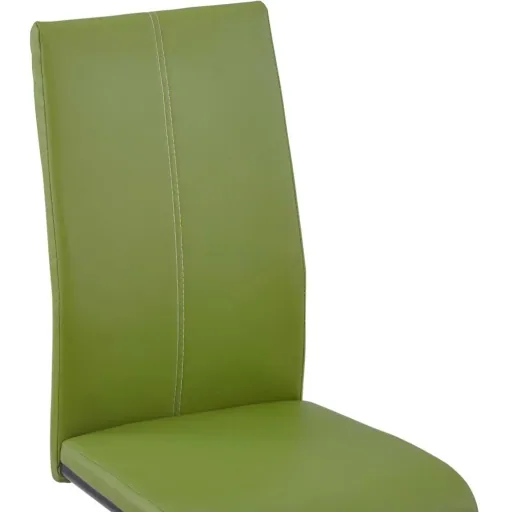 Dining room chairs 2 pcs faux leather green