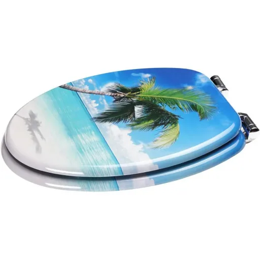 MDF toilet seat with soft close Beach