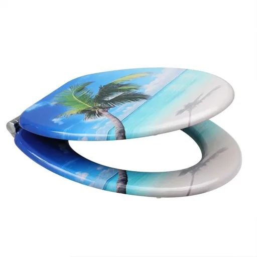 MDF toilet seat with soft close Beach