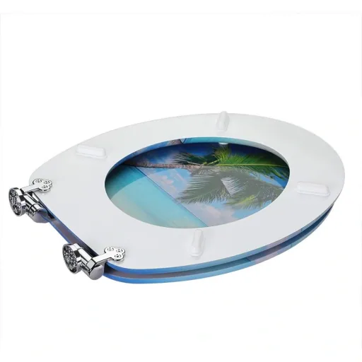 MDF toilet seat with soft close Beach