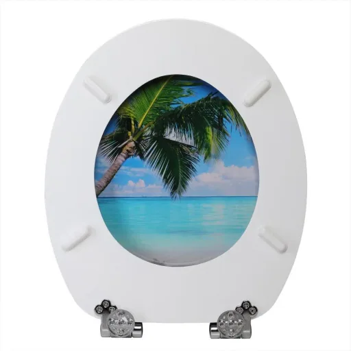 MDF toilet seat with soft close Beach