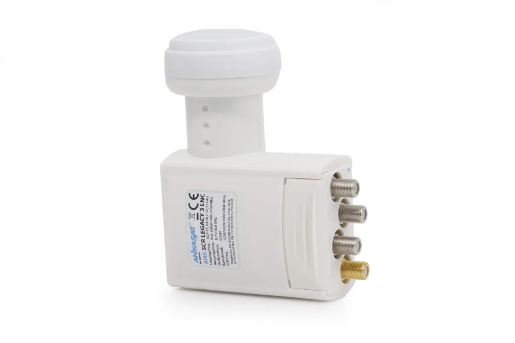 Single cable LNB 4 x Unicable receiver and 3 standard outputs, LTE shielding