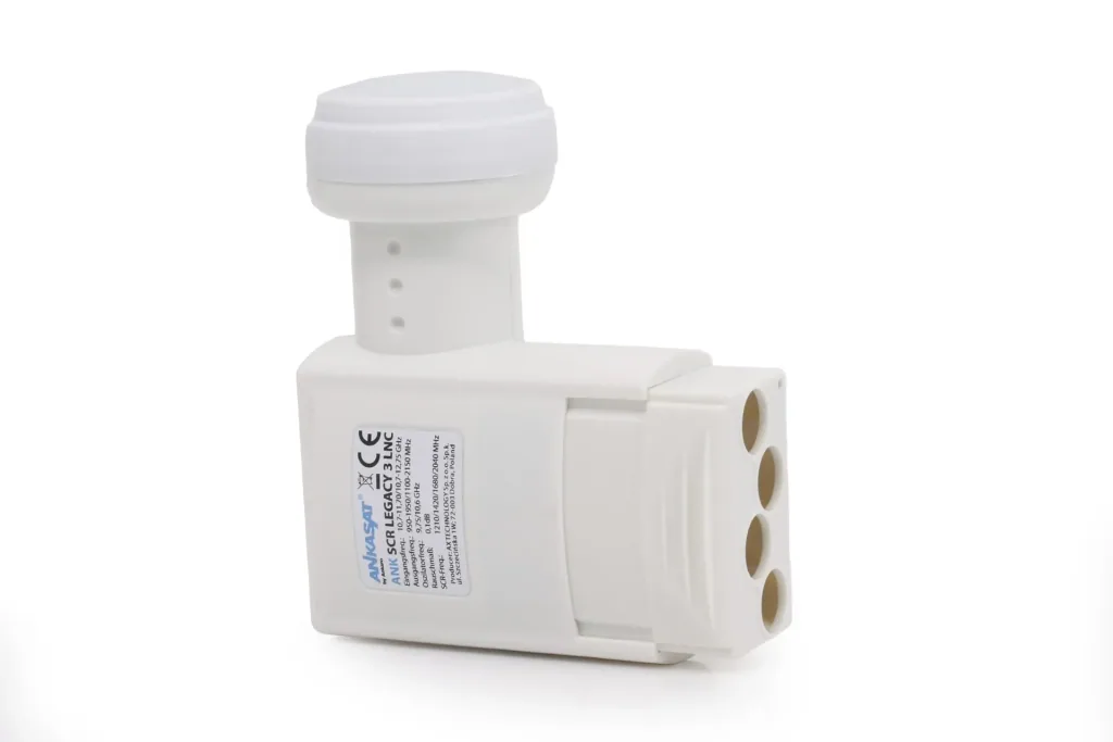 Single cable LNB 4 x Unicable receiver and 3 standard outputs, LTE shielding