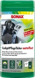 Cockpit wipes matte effect Green Lemon box of 25