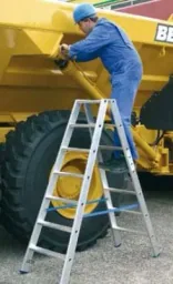 Steps double ladder 2 x 3 steps ladder aluminum