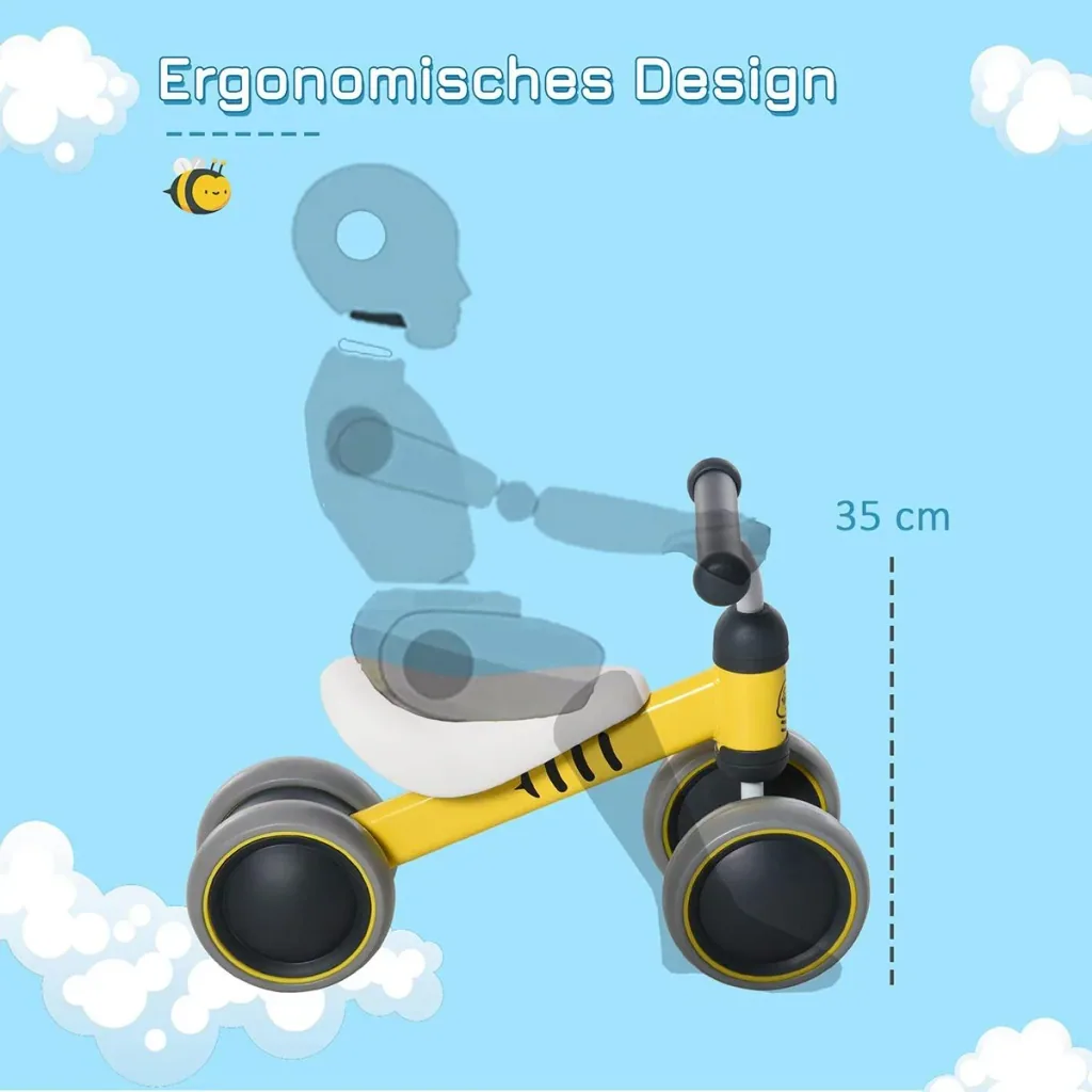 Children's balance bike yellow