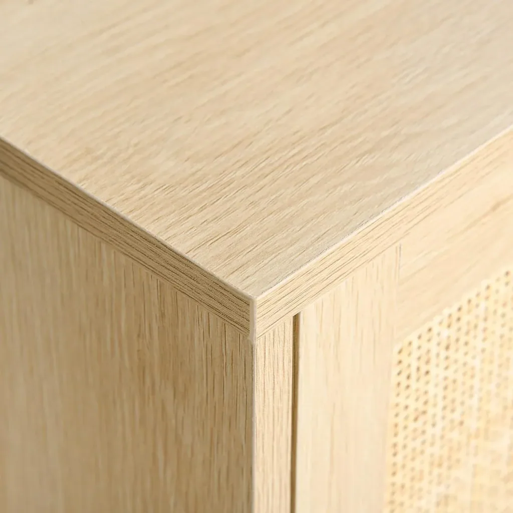 TV cabinet with natural rattan look