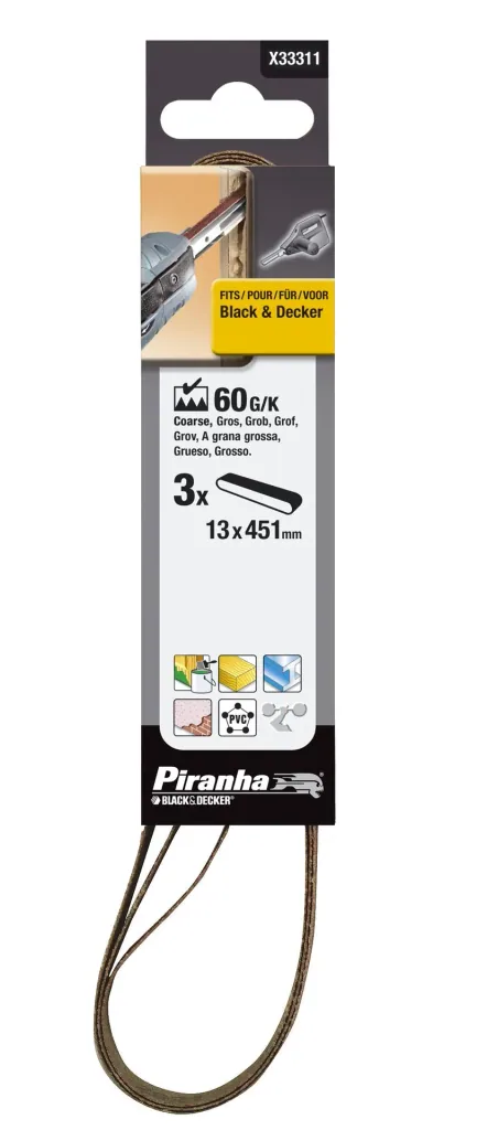 Schleifbänder K40, 13 x 455 mm, 3er Set