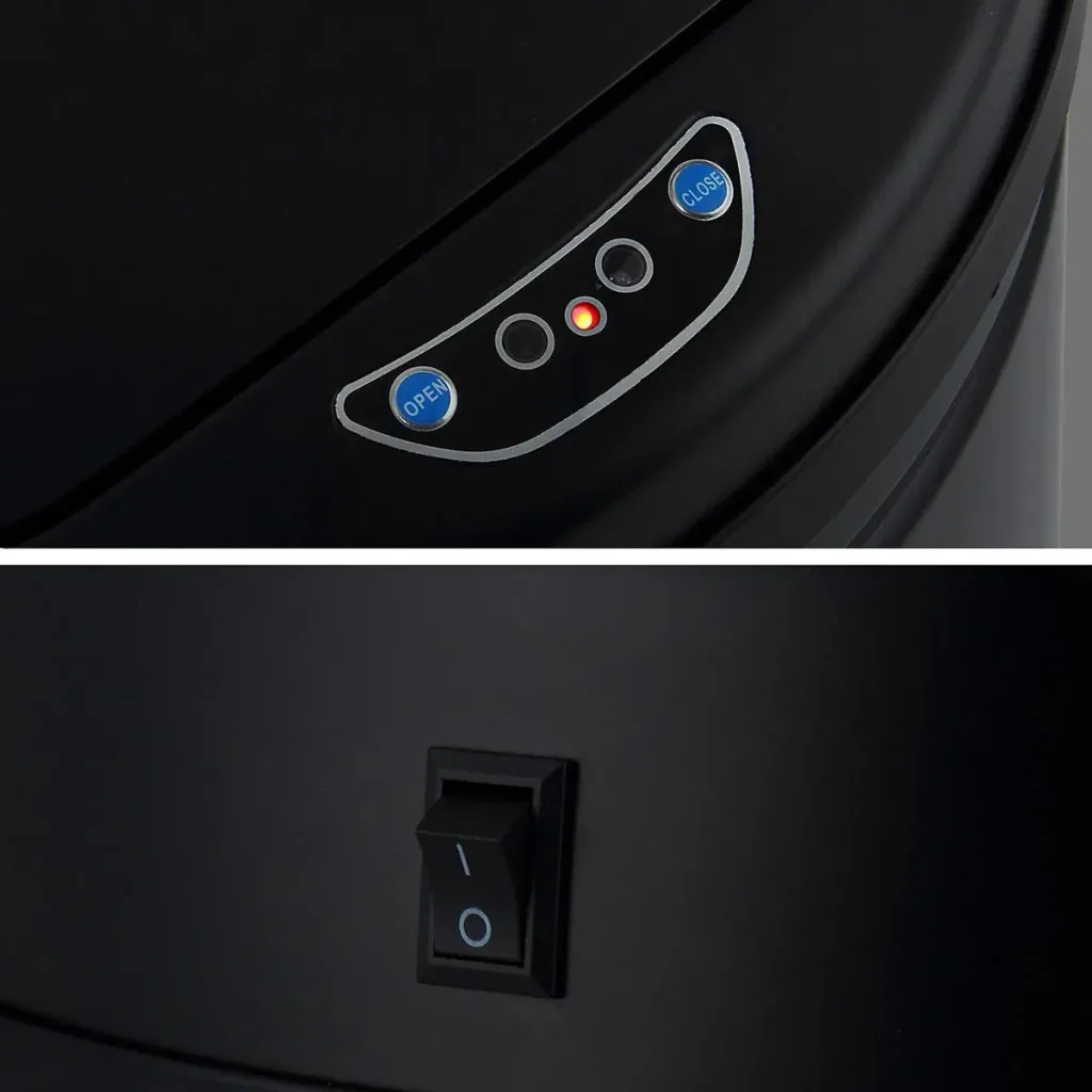 Waste bin with sensor made of stainless steel 40 liters