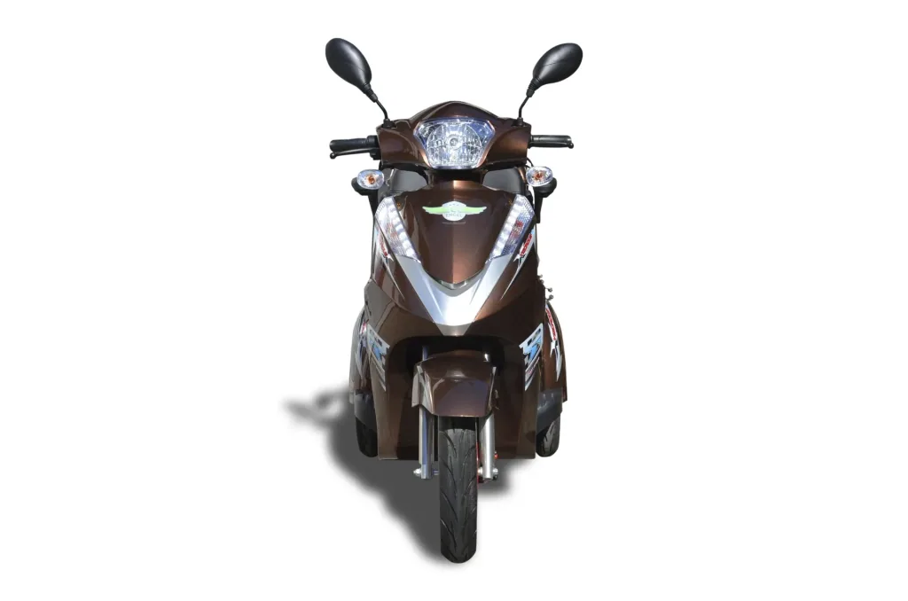 Electric tricycle brown - removable Li-Io battery 30 Ah - 25 km/h - senior mobility