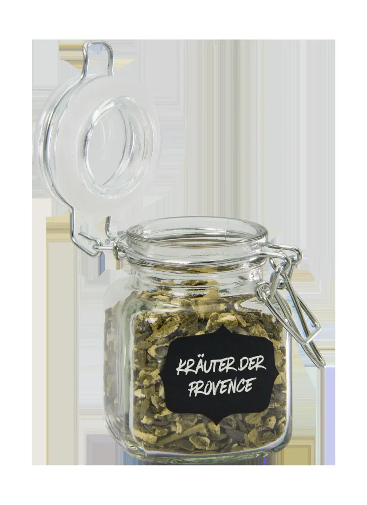 Spice jars with lid and labeling field, set of 4