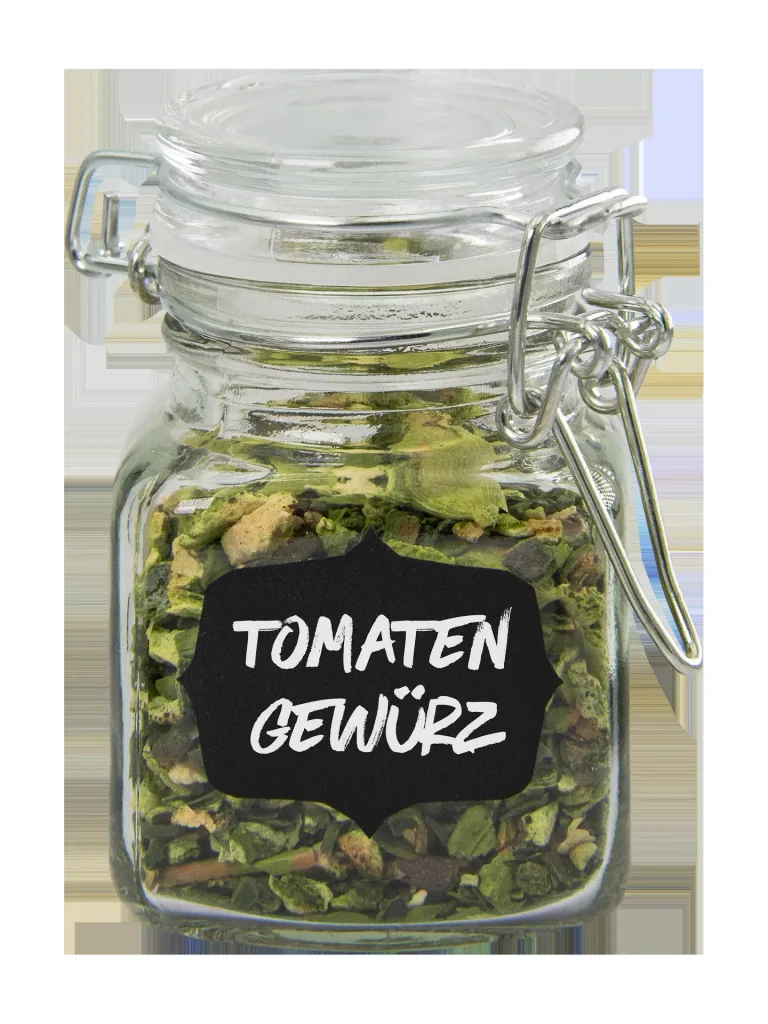 Spice jars with lid and labeling field, set of 4