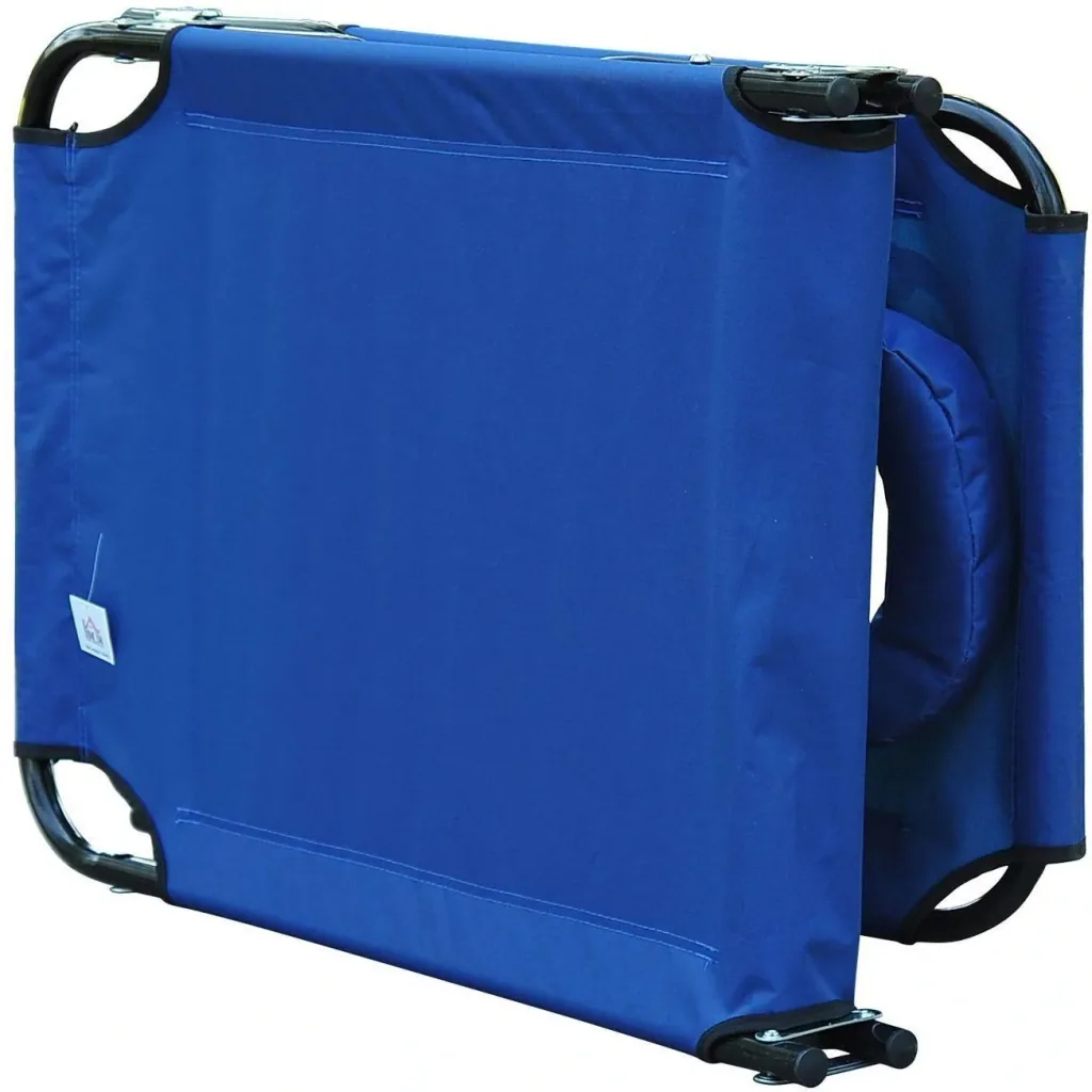 Sun lounger foldable lightweight with face opening blue