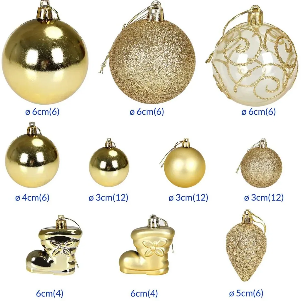 Christmas balls gold 102 pcs.