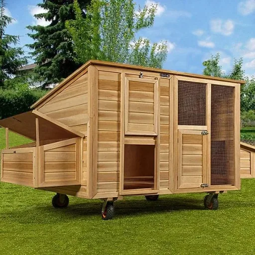 XL chicken coop on wheels 220x118x125cm