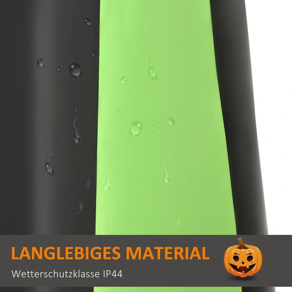 Inflatable Pumpkin Halloween Decoration Self-Inflating Ghost with LED Polyester Green+Black 100 x 96 x 270 cm