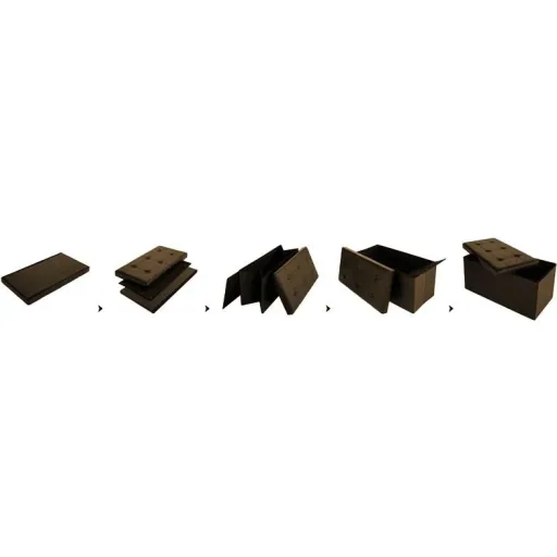 Folding bench/stool MDF 80x40x40 cm brown