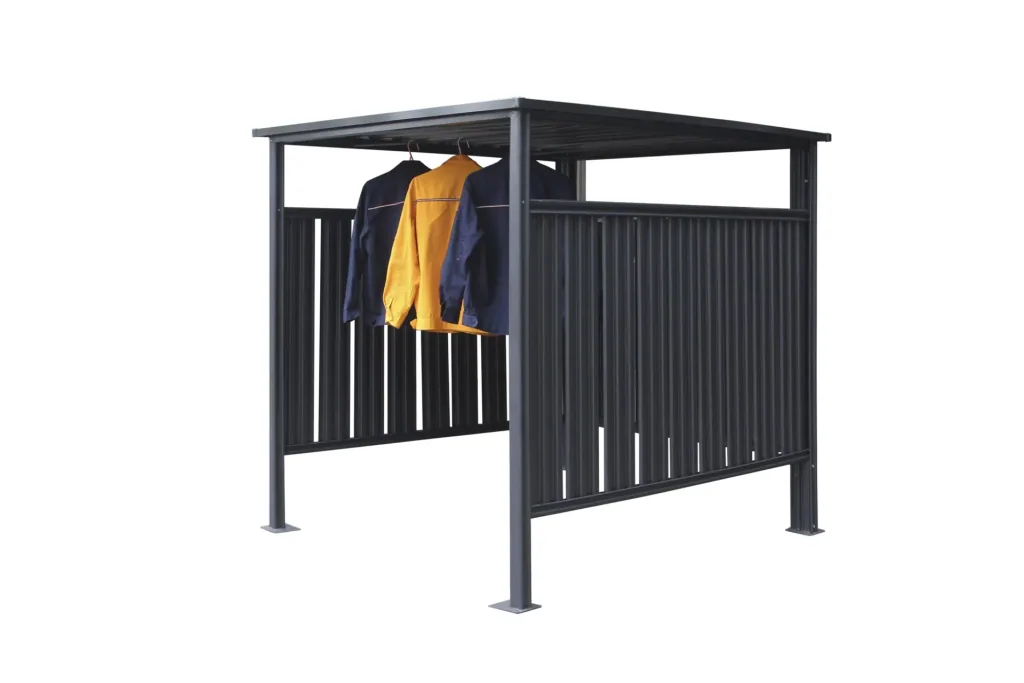 Westmann Fietsenstalling en overkapping Fieta, 180×203×210 cm, Antraciet – Staal met lamellenwanden