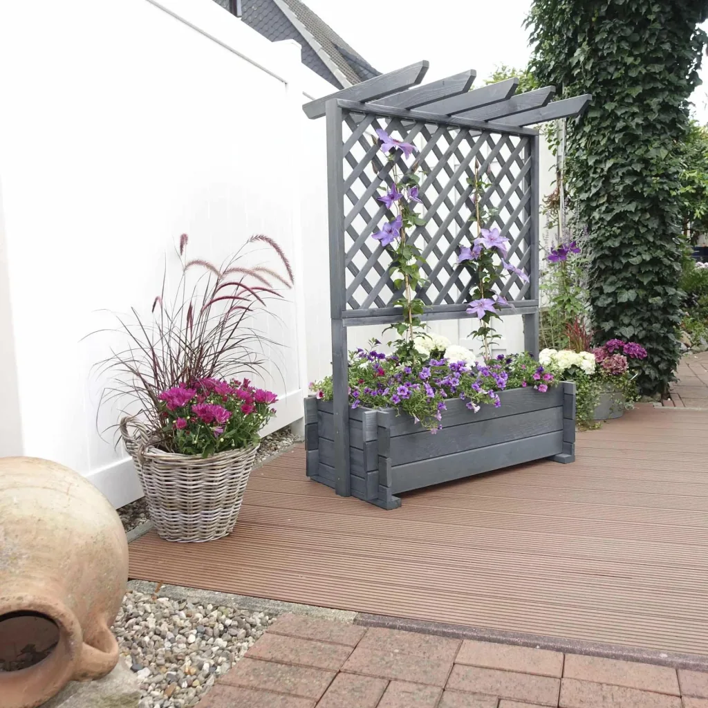 Rankkasten mit Pergola, Grau