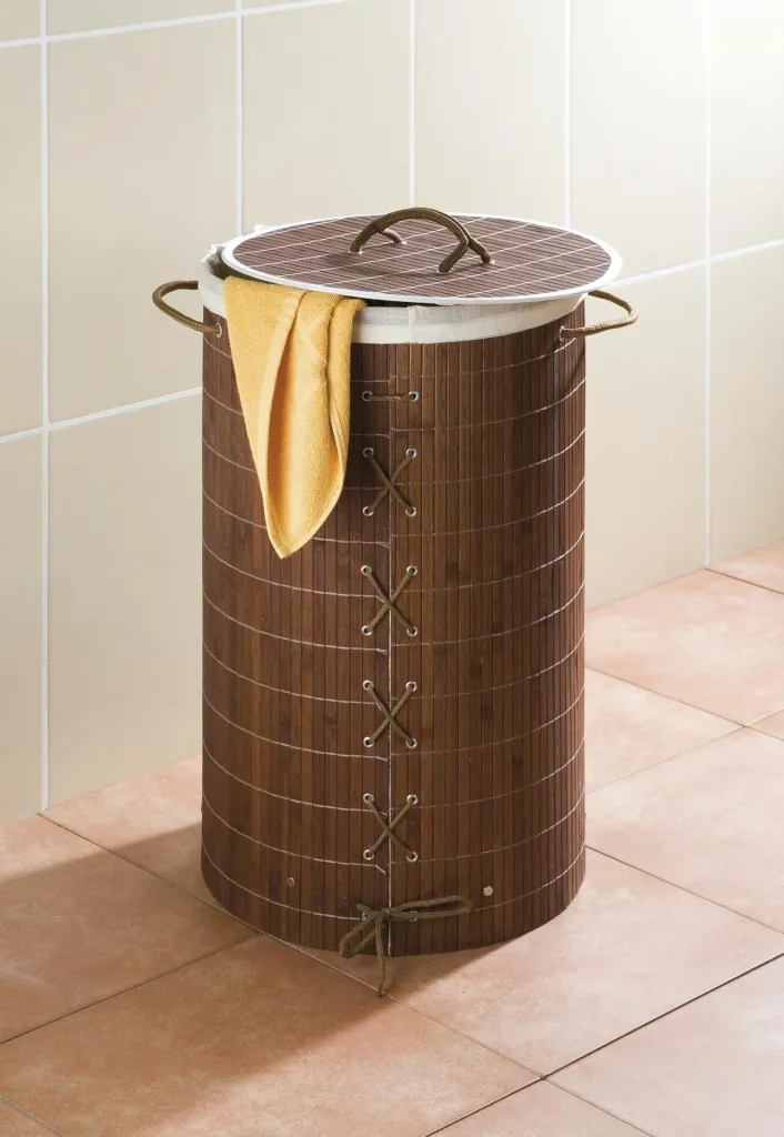 Laundry basket BAMBOO, dark brown/ Laundry basket 55 l