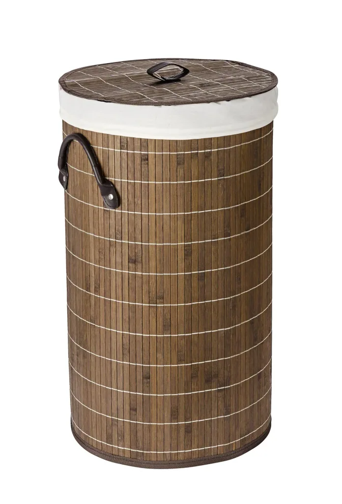 Laundry basket BAMBOO, dark brown/ Laundry basket 55 l