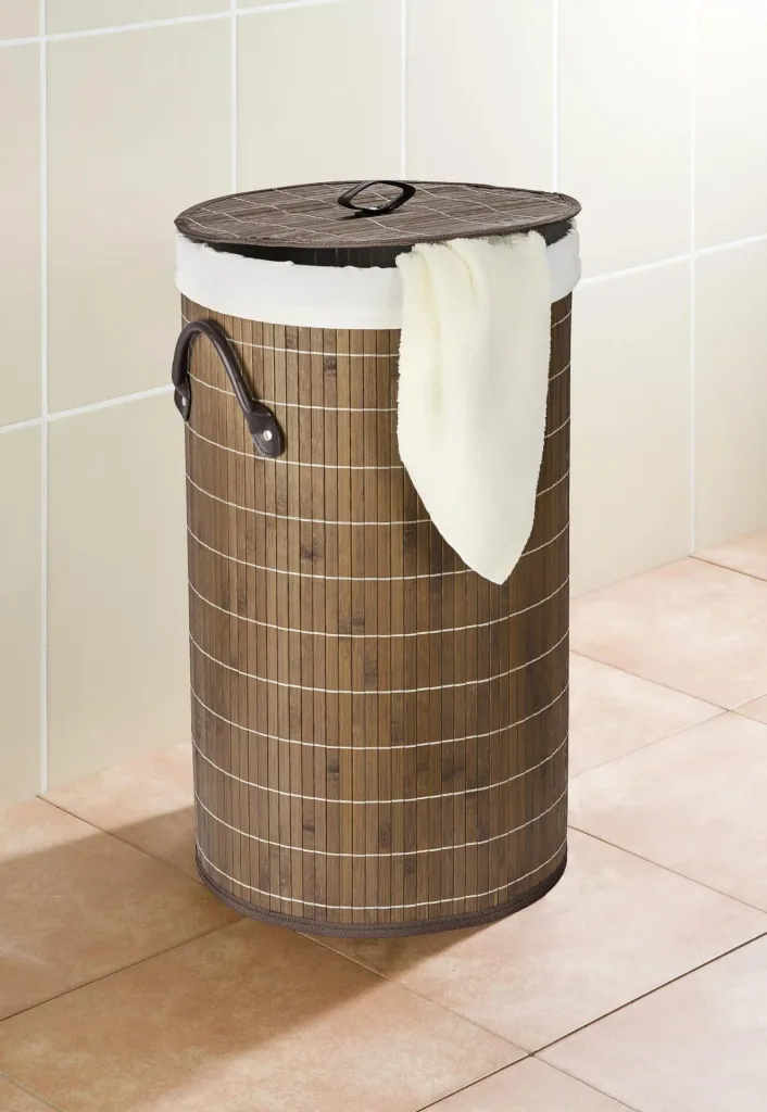 Laundry basket BAMBOO, dark brown/ Laundry basket 55 l