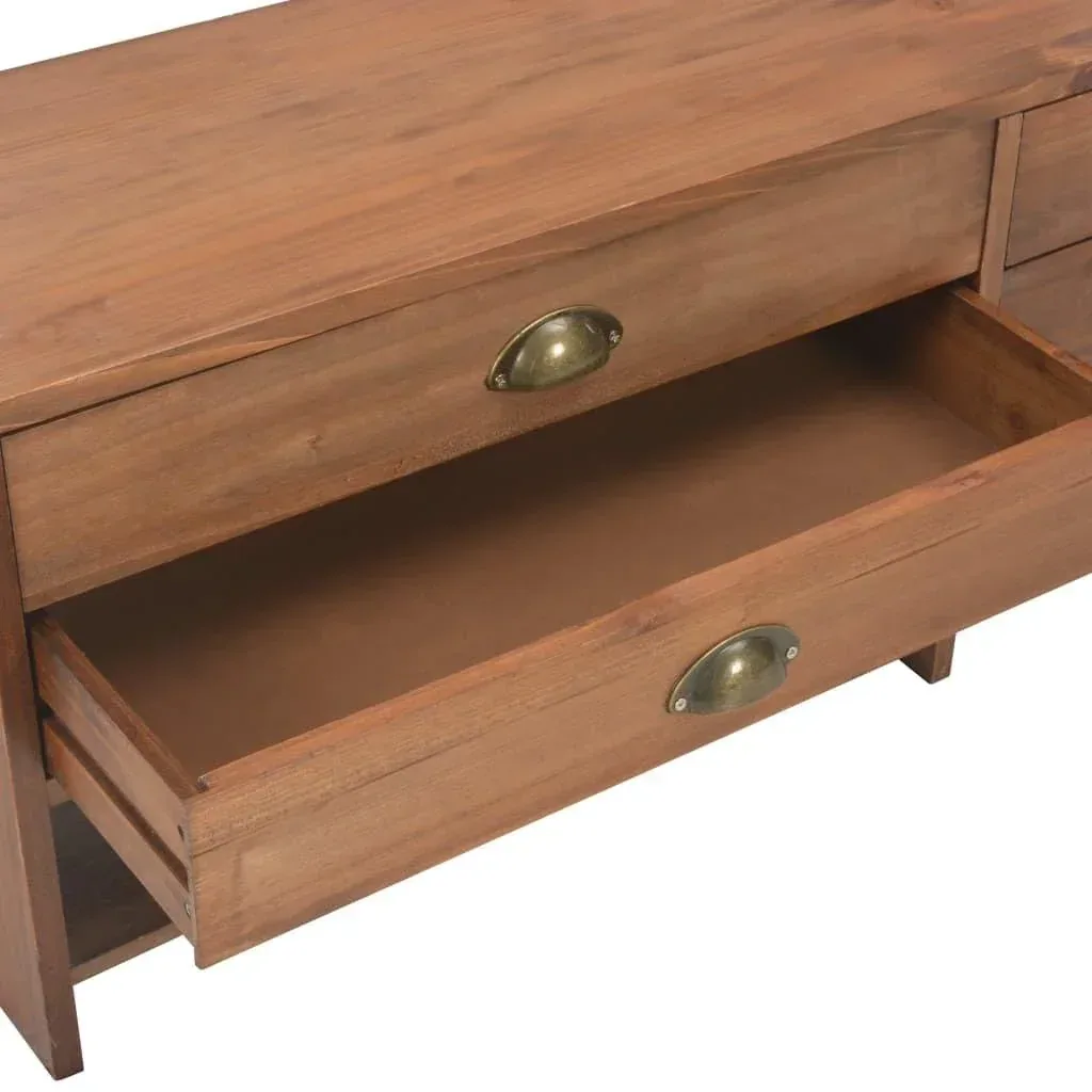 TV cabinet 4 drawers 120x30x40 cm solid pine