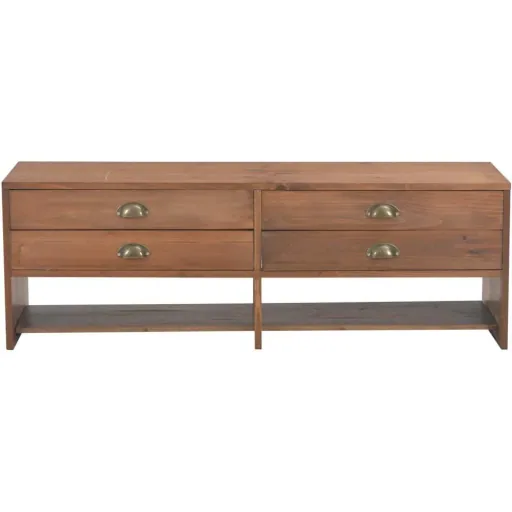 TV cabinet 4 drawers 120x30x40 cm solid pine