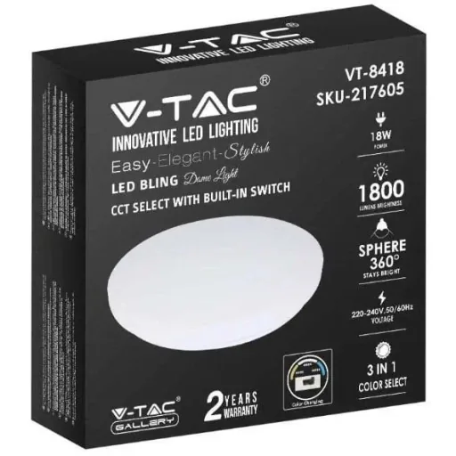VT-8418-M LED ceiling light - 18W - 1800 lumens