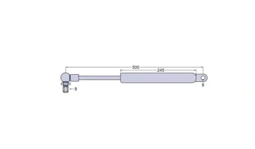 Gas spring Case IH/IHC - rear window 3221531R1