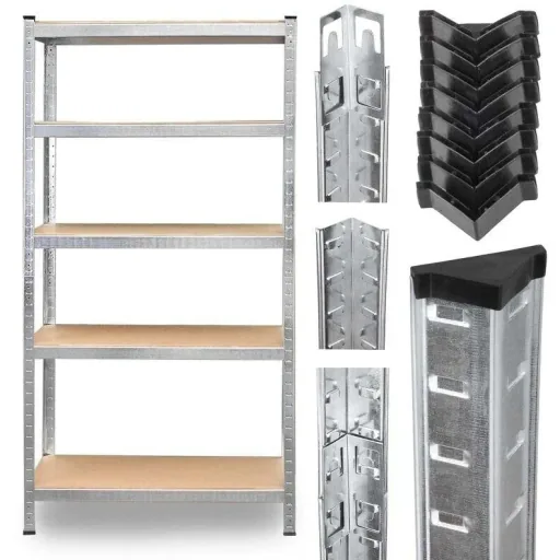 Tool rack 875 kg load capacity galvanized MDF 180x90x40cm - set of 2