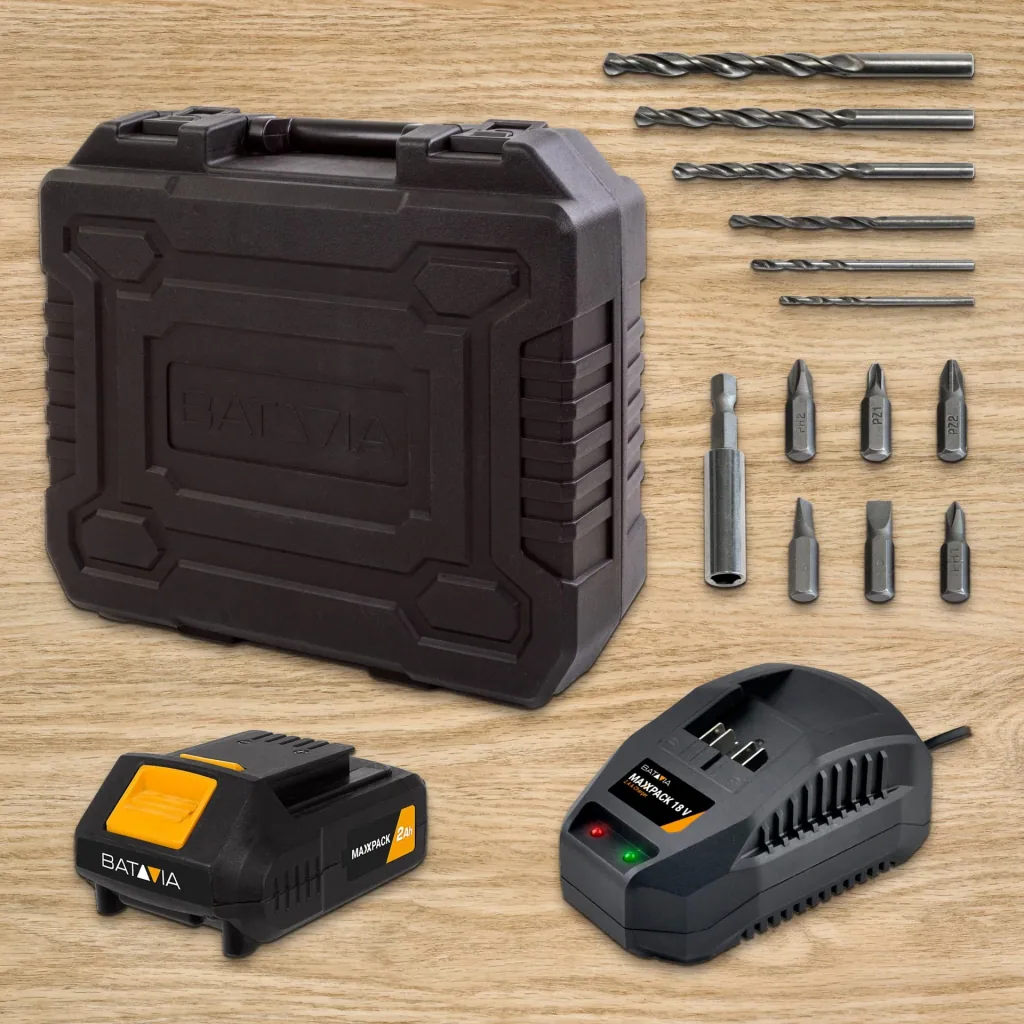 Maxxpack 18V accuslagboor-schroevendraaier (met 2 x 2Ah accu's en lader)