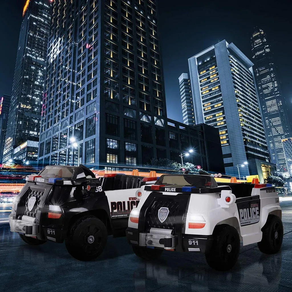Children's police car with remote control
